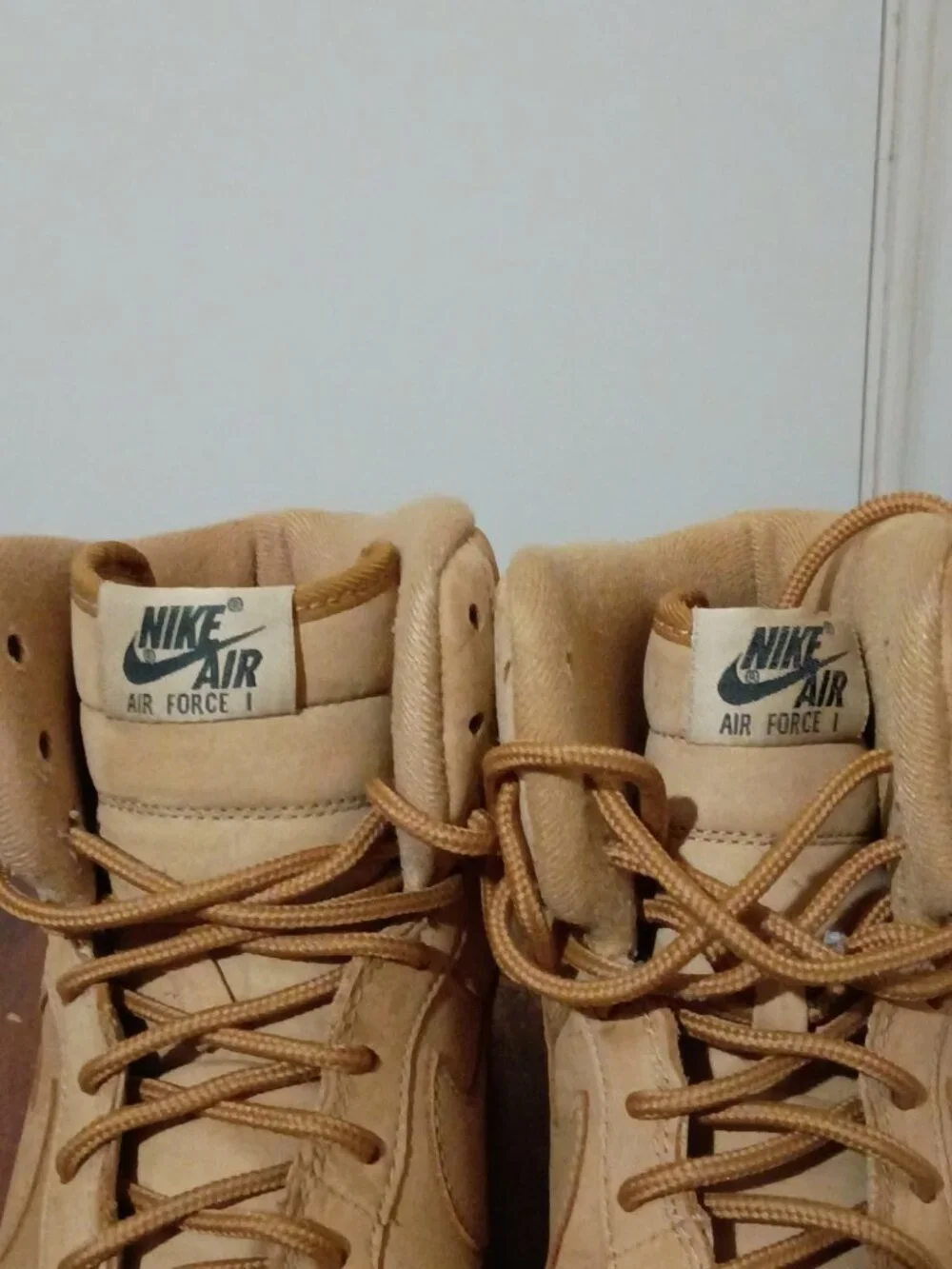 Nike Air Force 1 High ’07 Flax Wheat Men’s Size 12 Suede Sneakers Tan Gum Sole